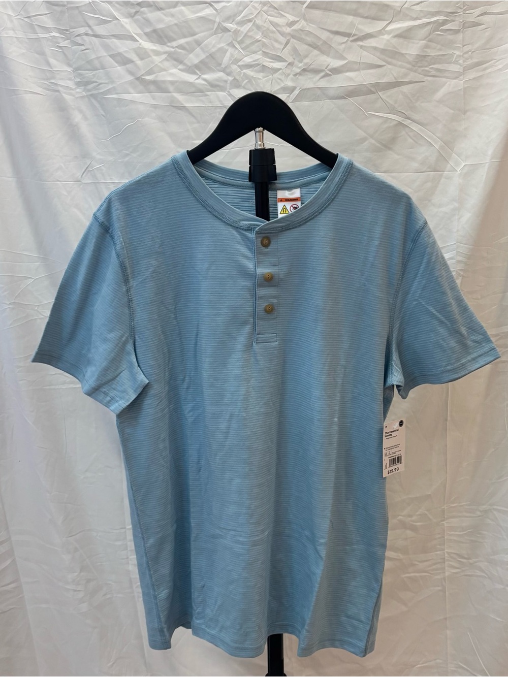 Adaptive The Essential Blue Henley Shirt Size Medium NWT